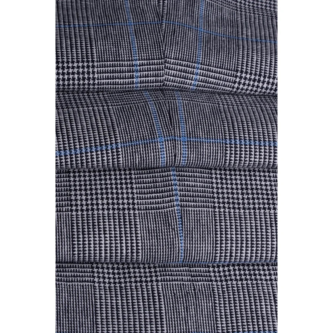 Arriga - Men's Grey Blue Check Blazer