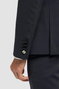 Aspen - Herre marineblå dobbeltradet smokingblazer