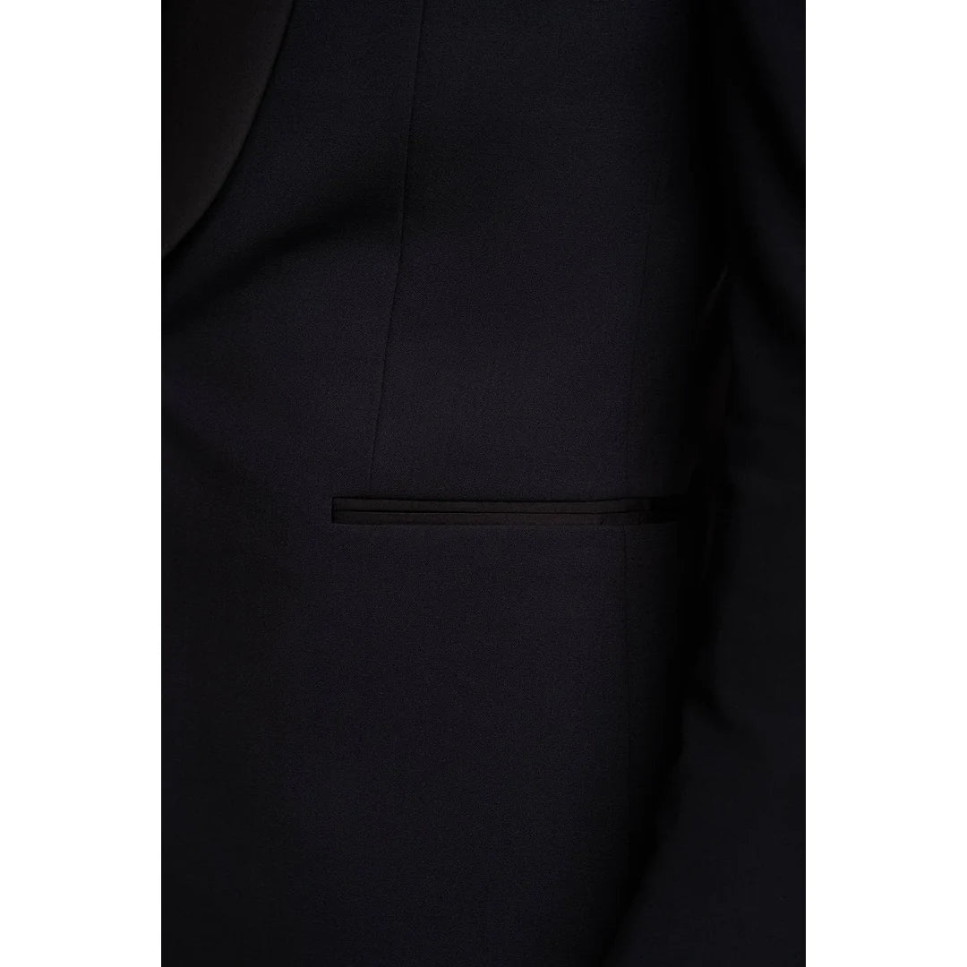 Aspen - Men's Plain Navy Tuxedo Blazer