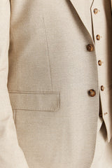 Belmont - Herre Beige Skræddersyet Blazer
