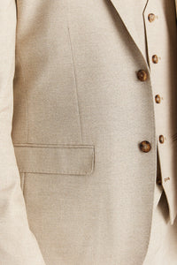 Belmont - Herre Beige Skræddersyet Blazer