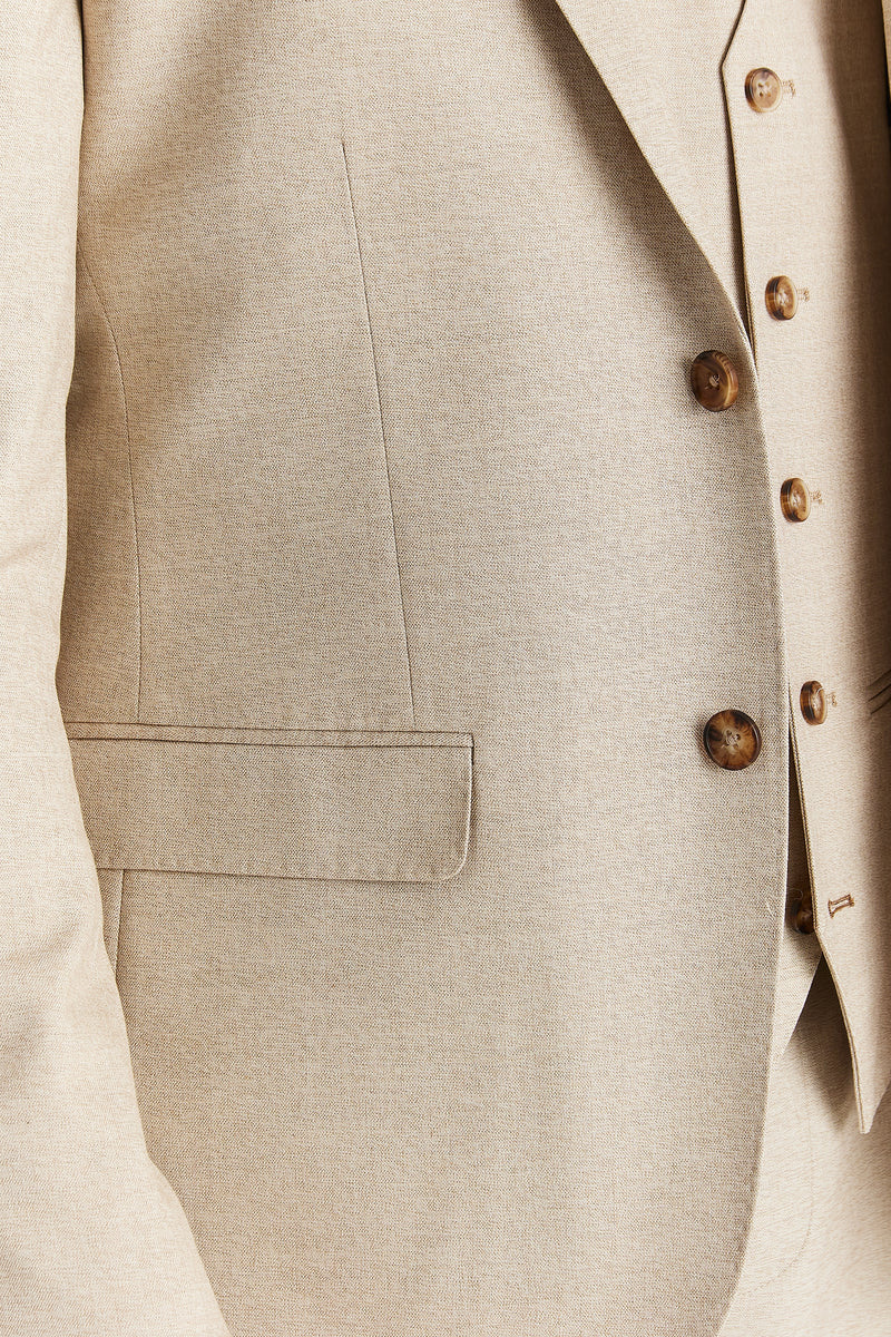 Belmont - Herre Beige Skræddersyet Blazer
