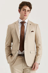Belmont - Herre Beige Skræddersyet Blazer