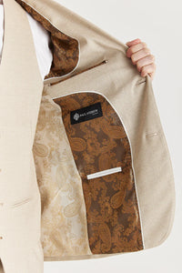 Belmont - Herre Beige Skræddersyet Blazer