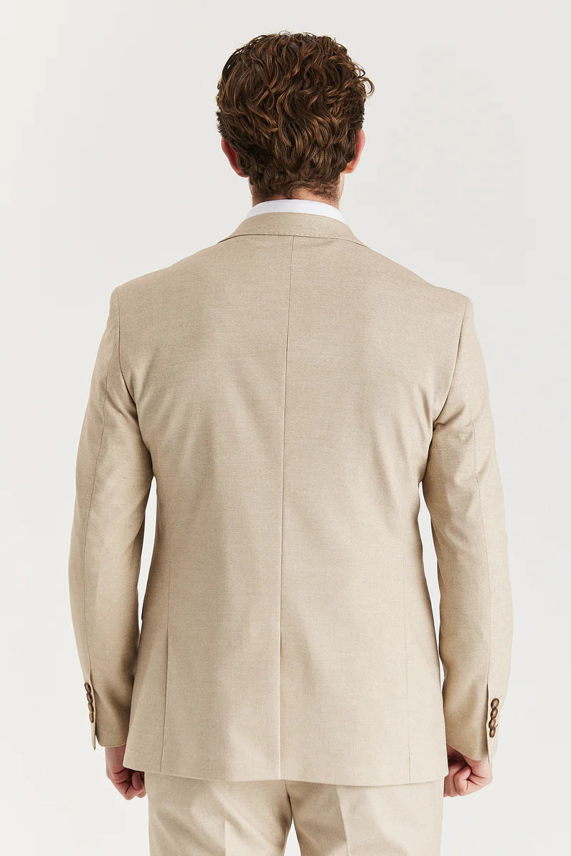 Belmont - Herre Beige Skræddersyet Blazer