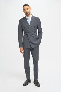 Bond - Men's Charcoal 2 Piece Double Breasted Suit