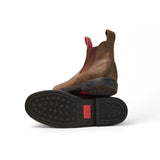 Booma 607 - Rustike brune læder Chelsea-støvler