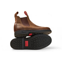 Booma 607 - Brune Chelsea-støvler i læder