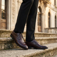 Cambridge - Herre Mørkebrune Wingtip Brogue Derbysko