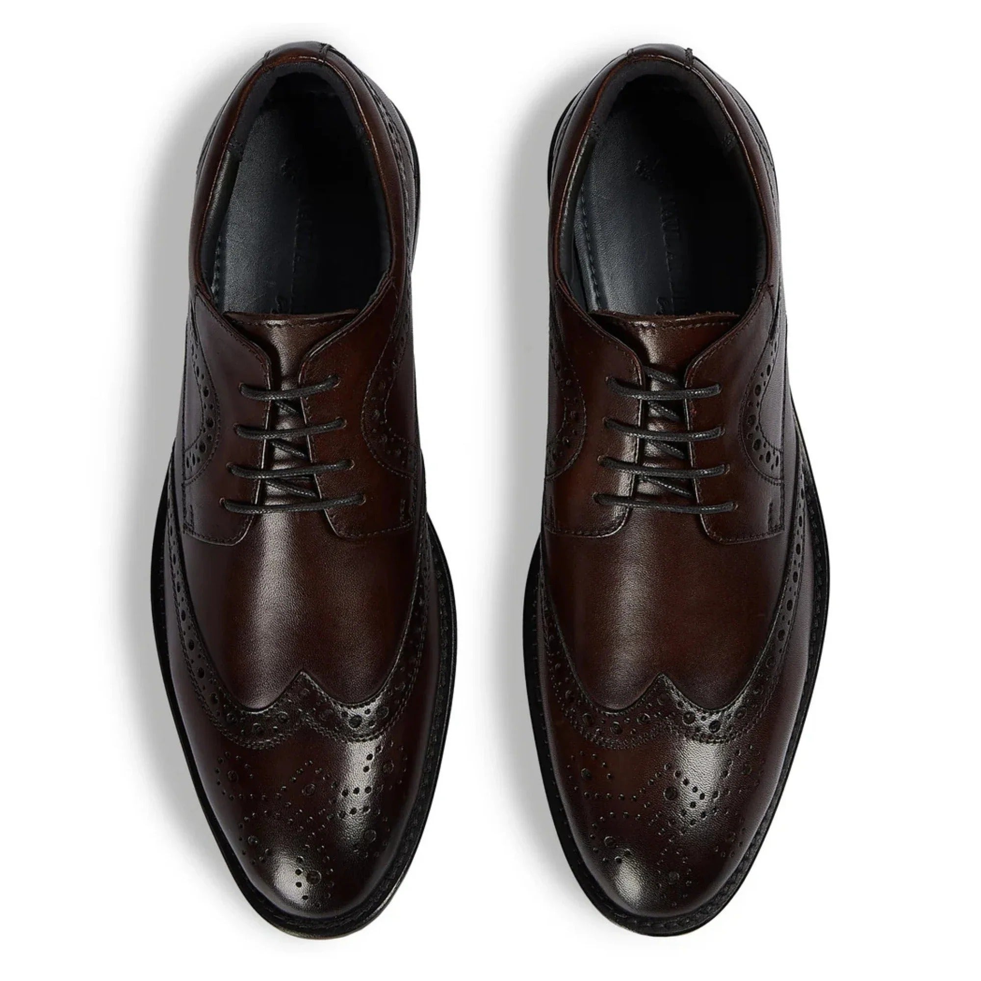 Cambridge - Herre Mørkebrune Wingtip Brogue Derbysko