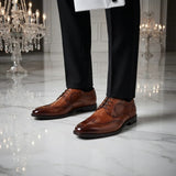 Cambridge - Herrebrune Wingtip Brogue Derbysko