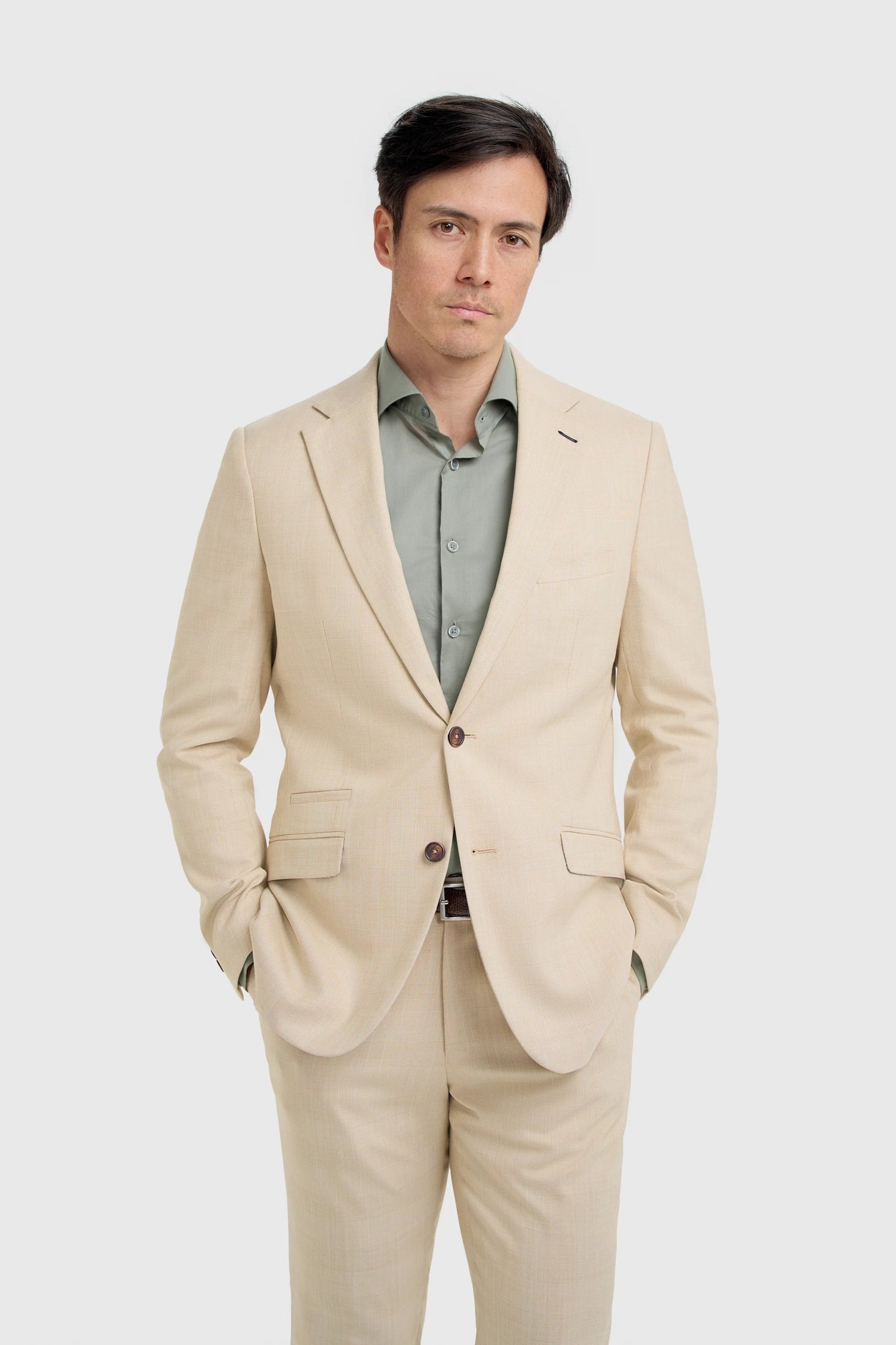 Camden - Herre Beige Ternet Blazer