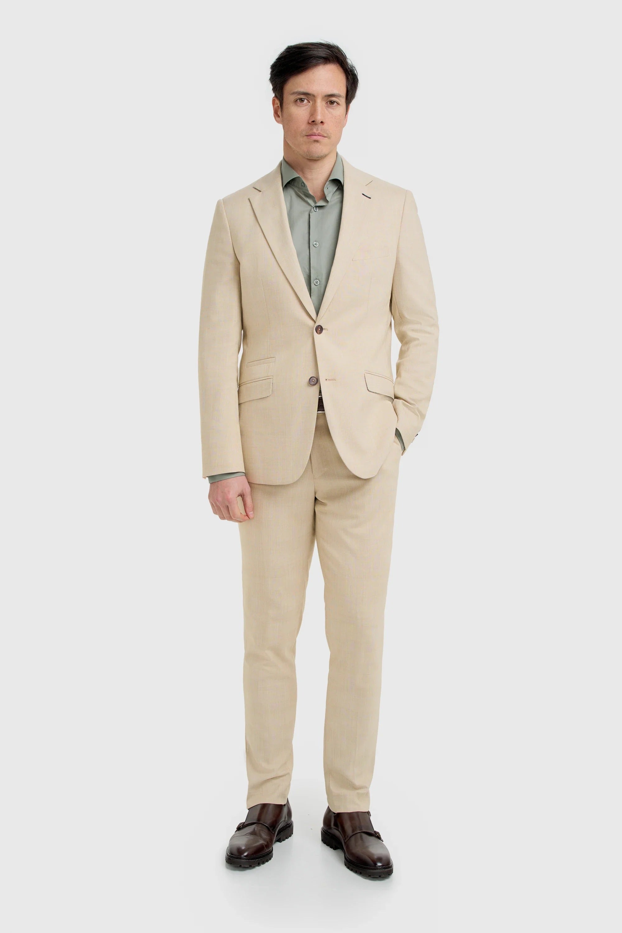 Camden - Herre Beige Ternet Blazer
