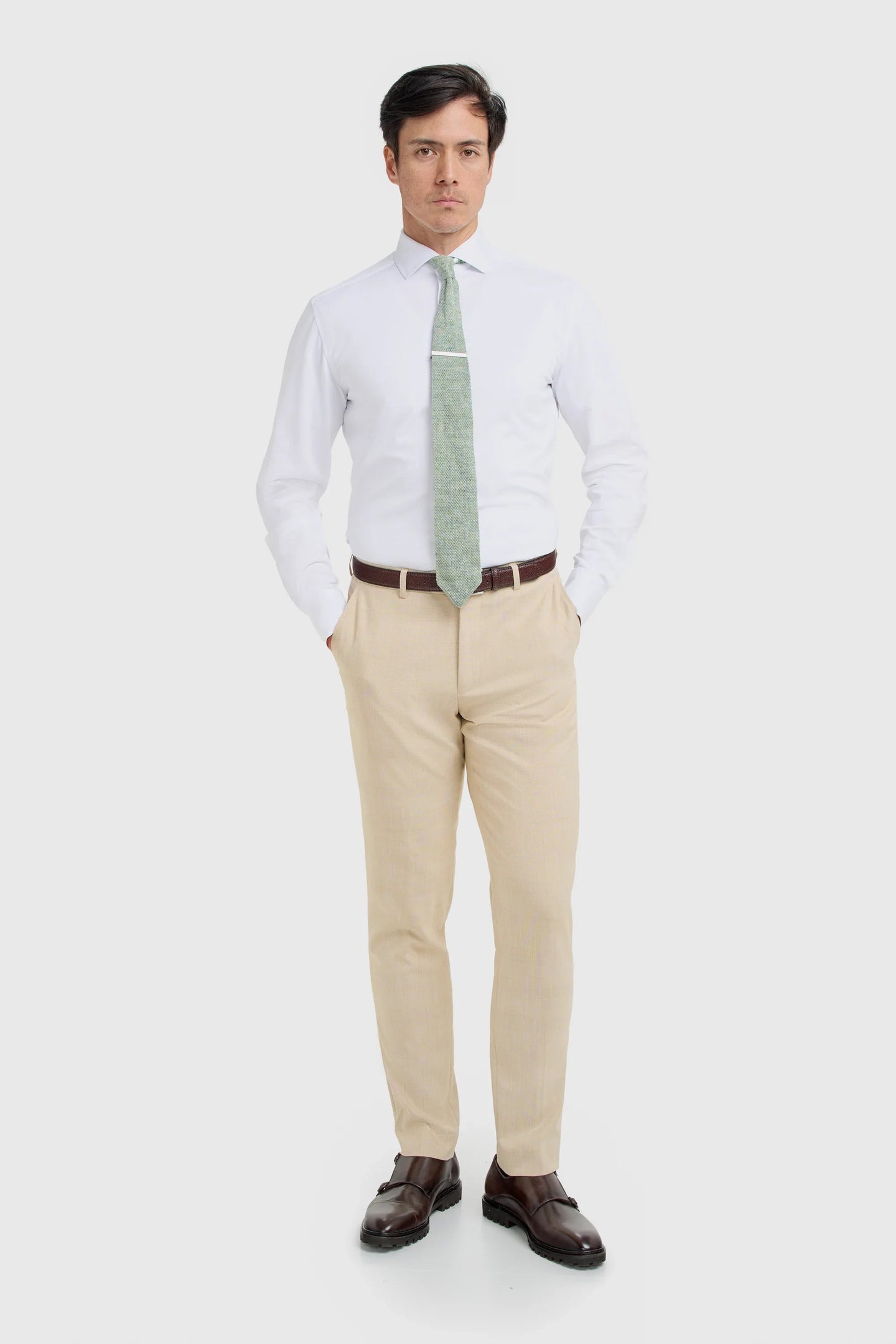 Camden - Herre Beige Ternet Bukser