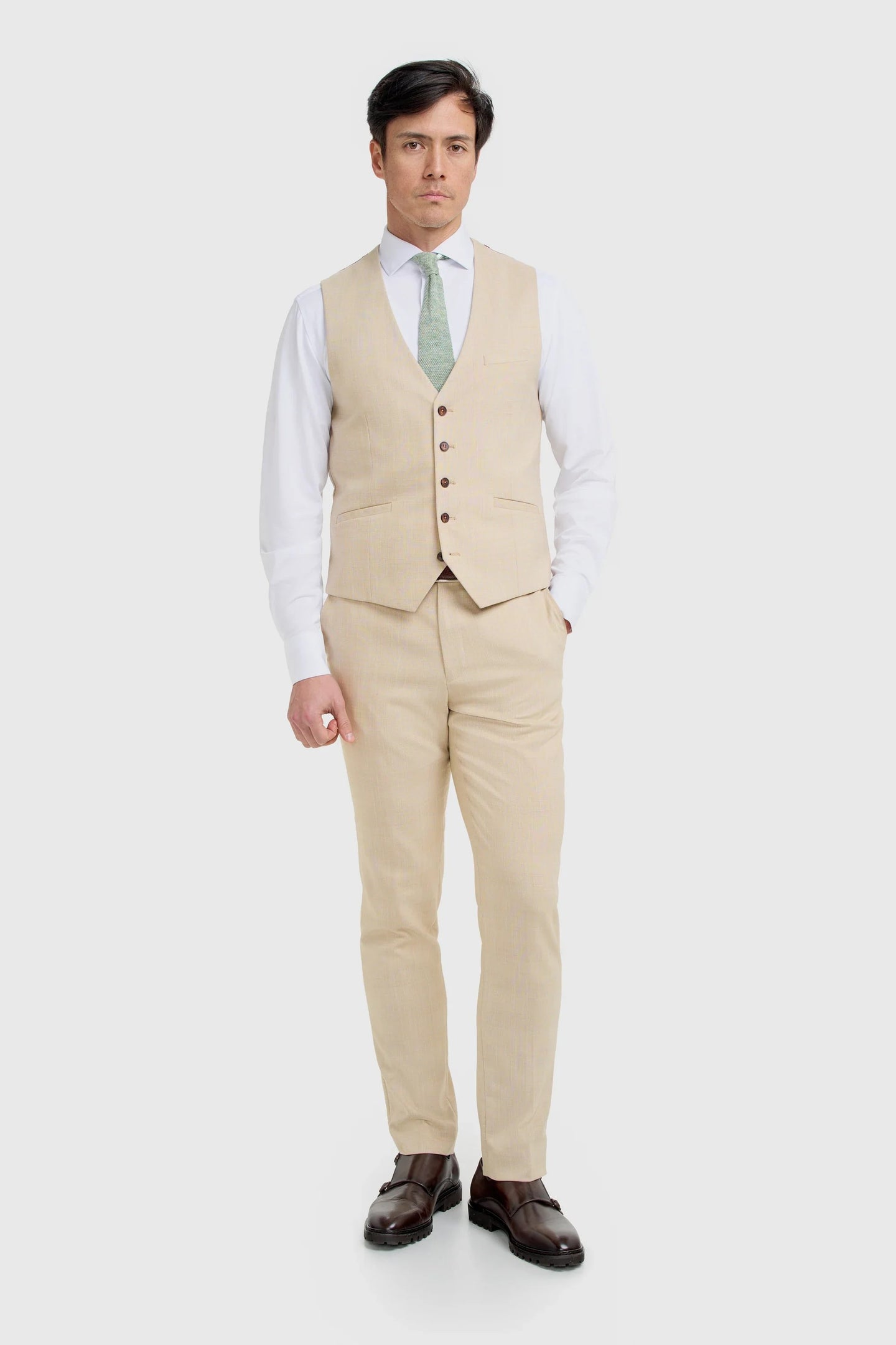 Camden - Herre Beige Ternet Vest