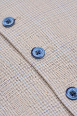 Caridi - Herre Tweed Beige Bryllupsvest