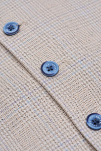 Caridi - Herre Tweed Beige Bryllupsvest