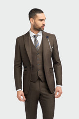 Caridi - Herre Tweed Brun Blazer