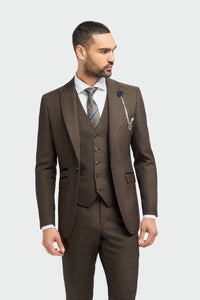 Caridi - Herre Tweed Brun Blazer