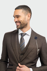 Caridi - Herre Tweed Brun Blazer