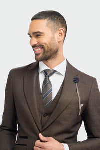 Caridi - Herre Tweed Brun Blazer