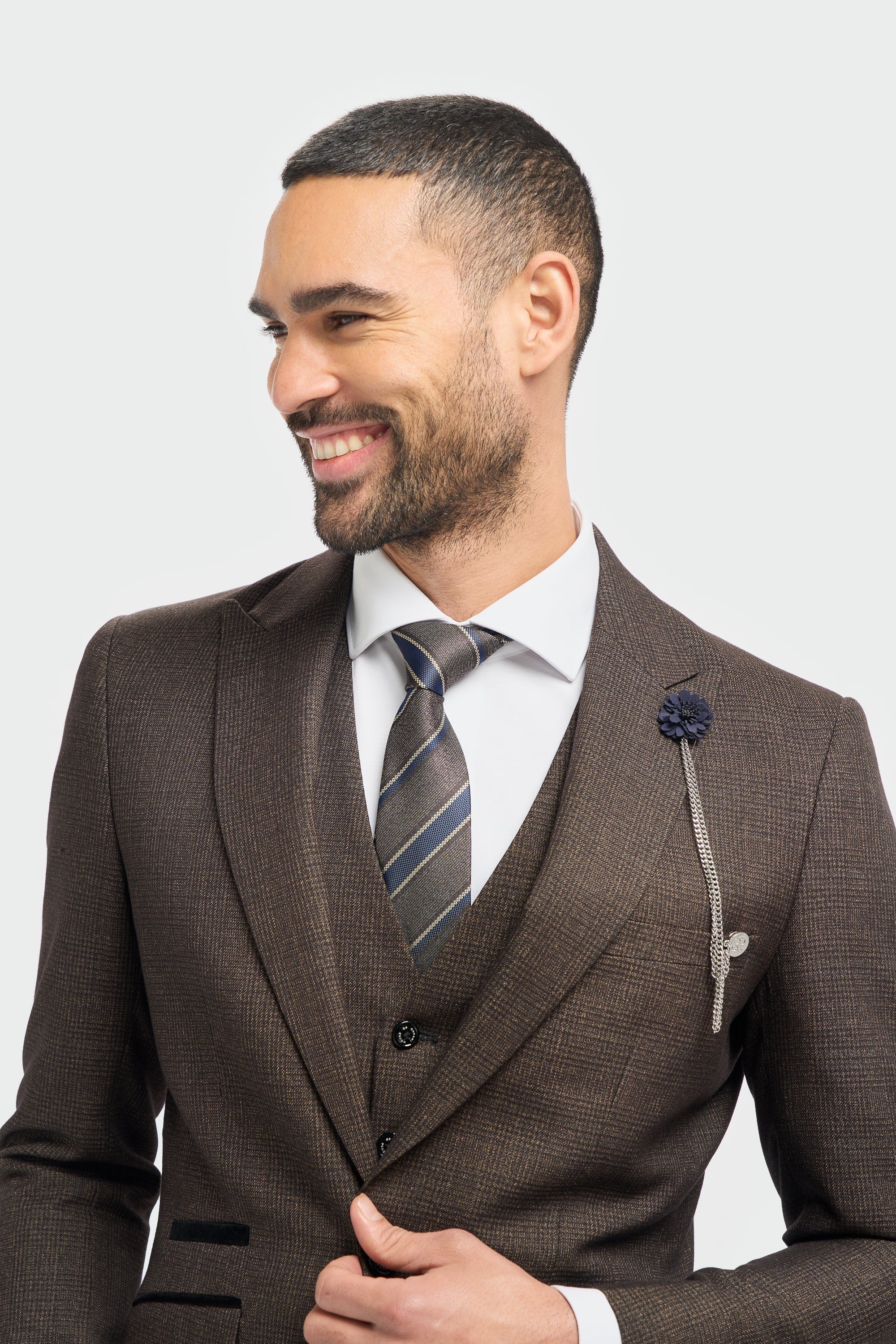 Caridi - Herre Tweed Brun Blazer