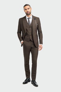 Caridi - Herre Tweed Brun Blazer