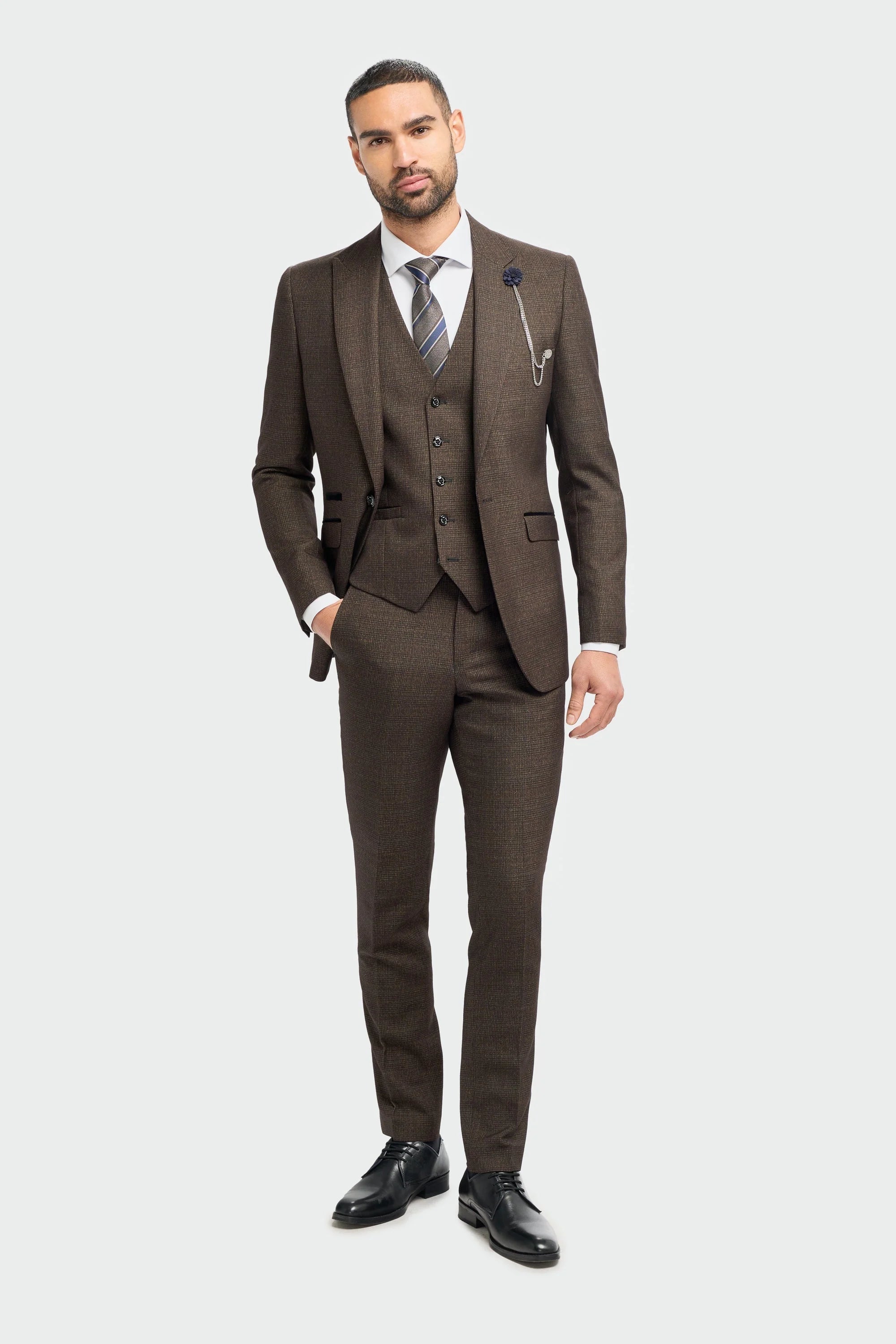 Caridi - Herre Tweed Brun Blazer