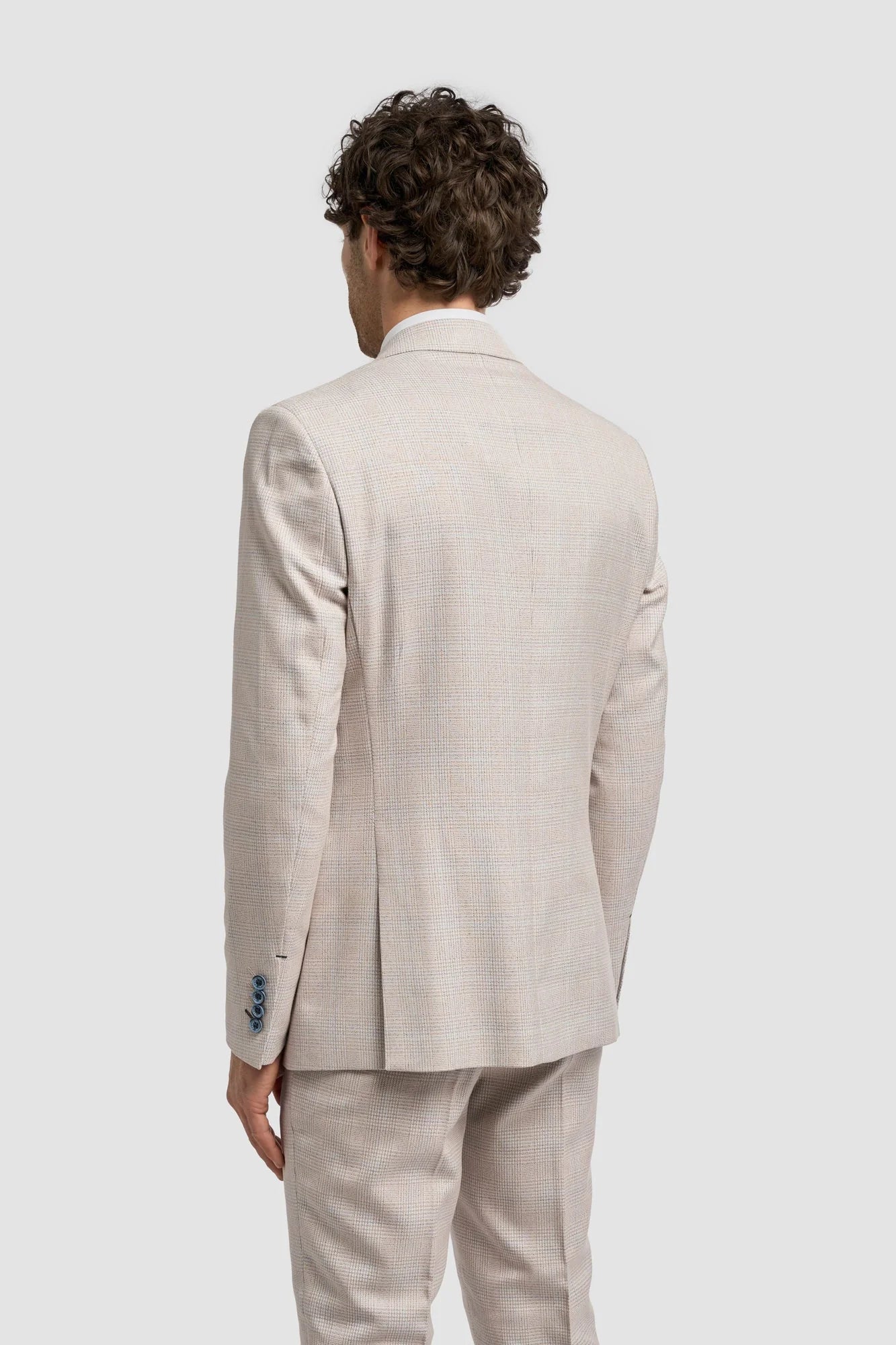 Caridi - Herre Tweed Beige Bryllupsblazer