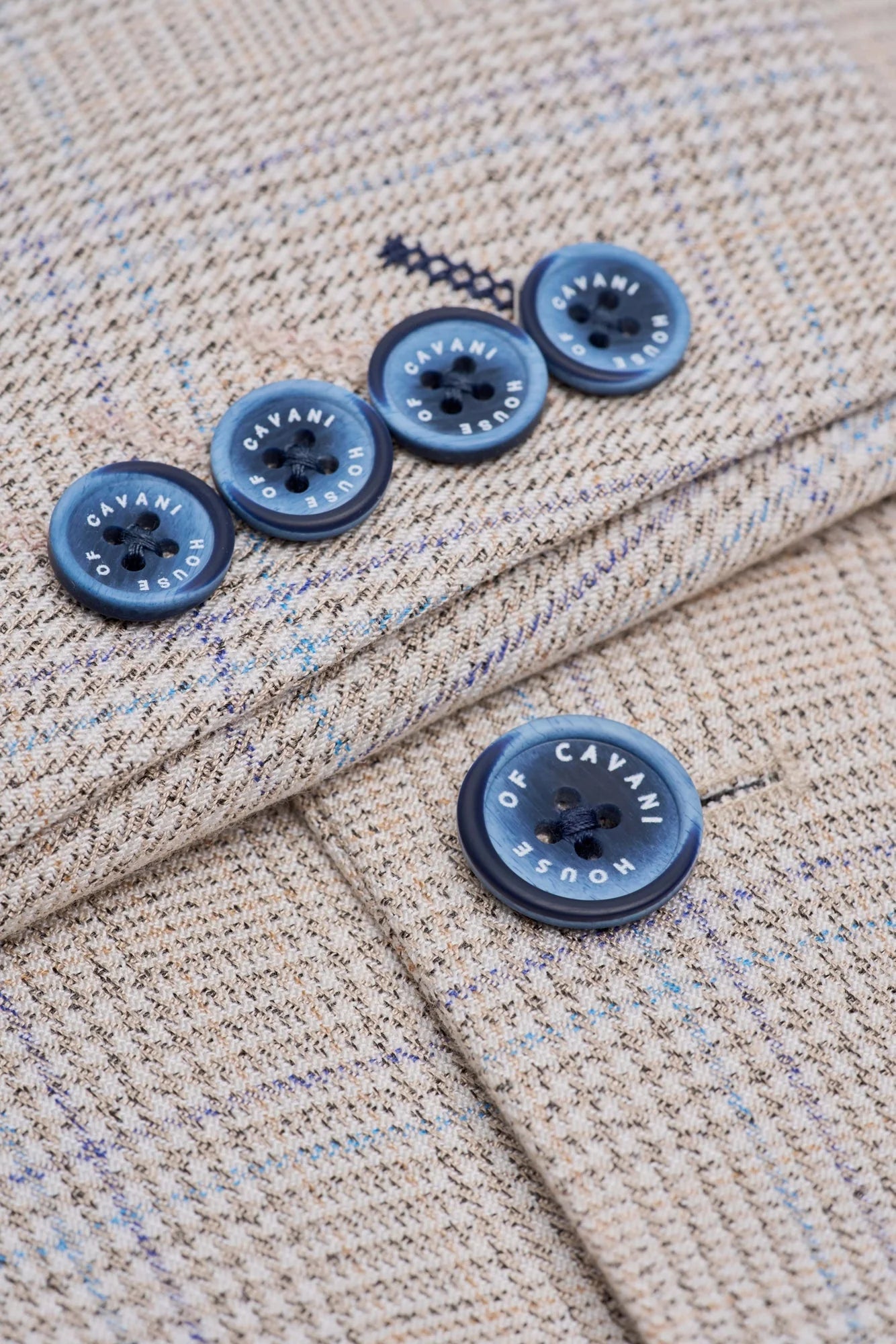 Caridi - Herre Tweed Beige Bryllupsblazer