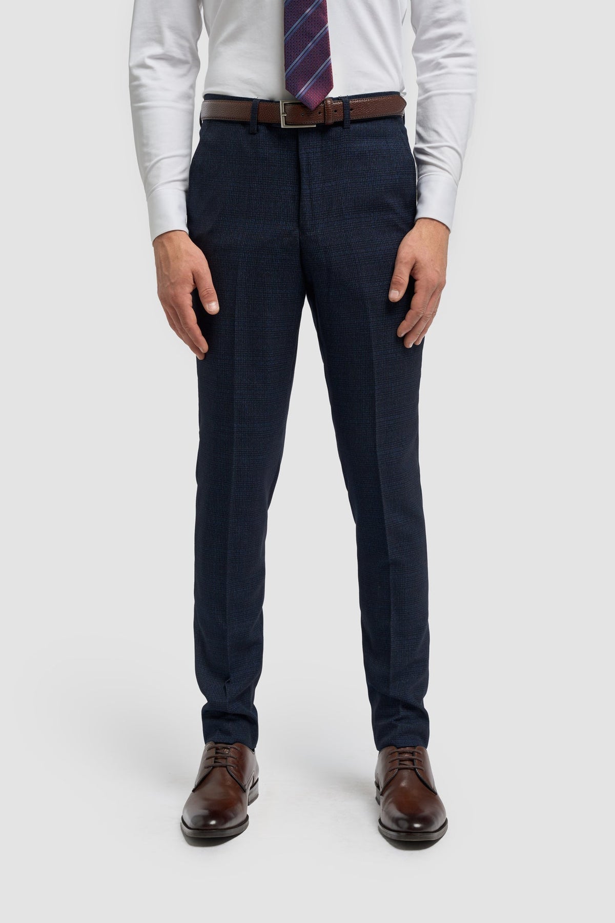 Caridi - Herre Tweed Marineblå Bukser