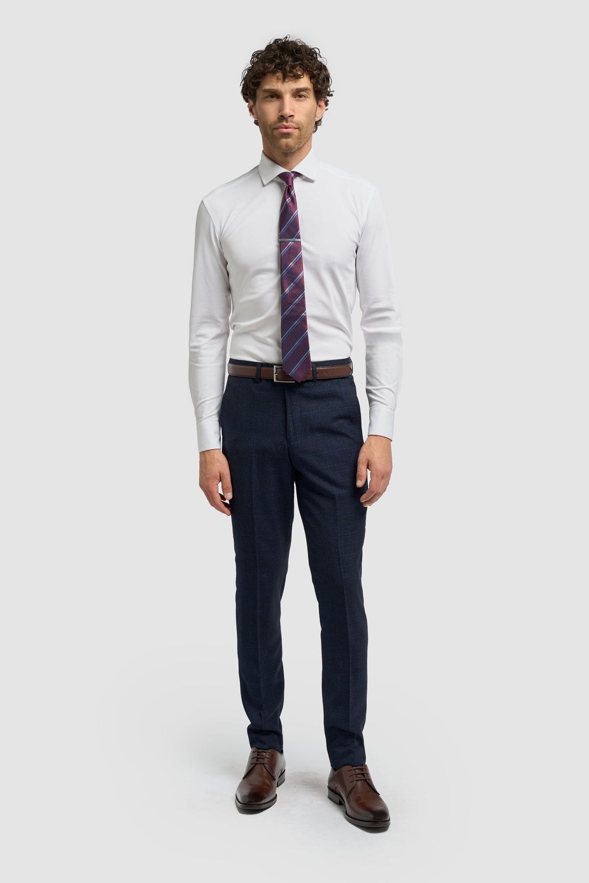 Caridi - Herre Tweed Marineblå Bukser