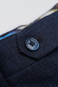 Caridi - Herre Tweed Marineblå Bukser