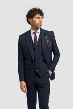 Caridi - Herre Tweed Marineblå Blazer