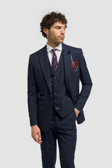 Caridi - Herre Tweed Marineblå Blazer