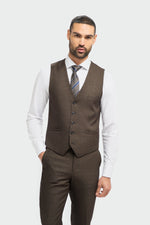 Caridi - Herre Tweed Brun Vest