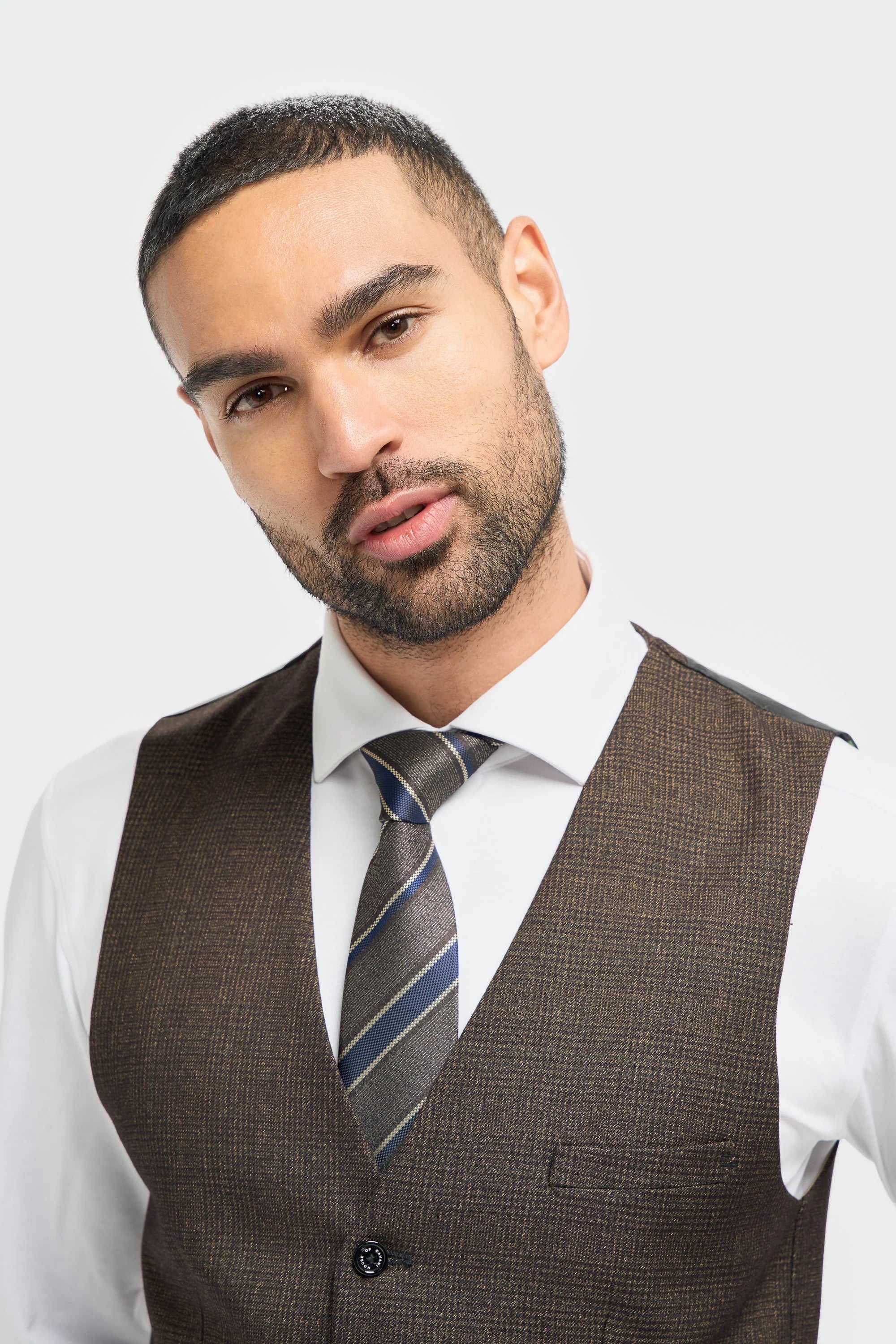 Caridi - Herre Tweed Brun Vest