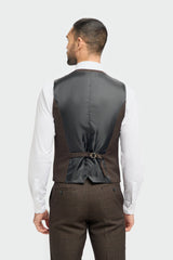 Caridi - Herre Tweed Brun Vest
