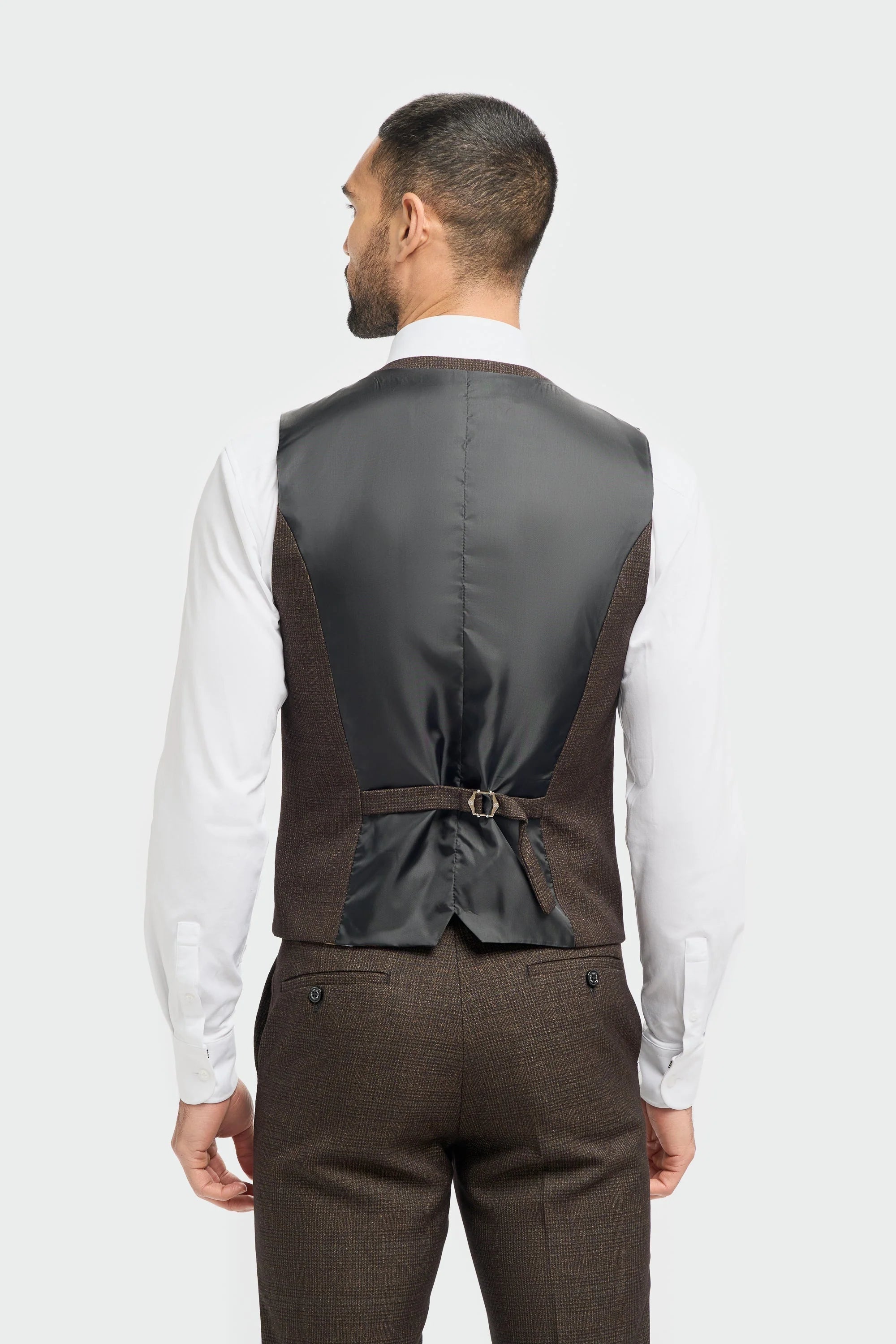 Caridi - Herre Tweed Brun Vest