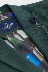 Herre 3-delt ternet jakkesæt i tweed, olivengrøn, skræddersyet pasform, bryllup, peaky classic