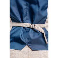 Caridi - Men's Tweed Beige Wedding Waistcoat