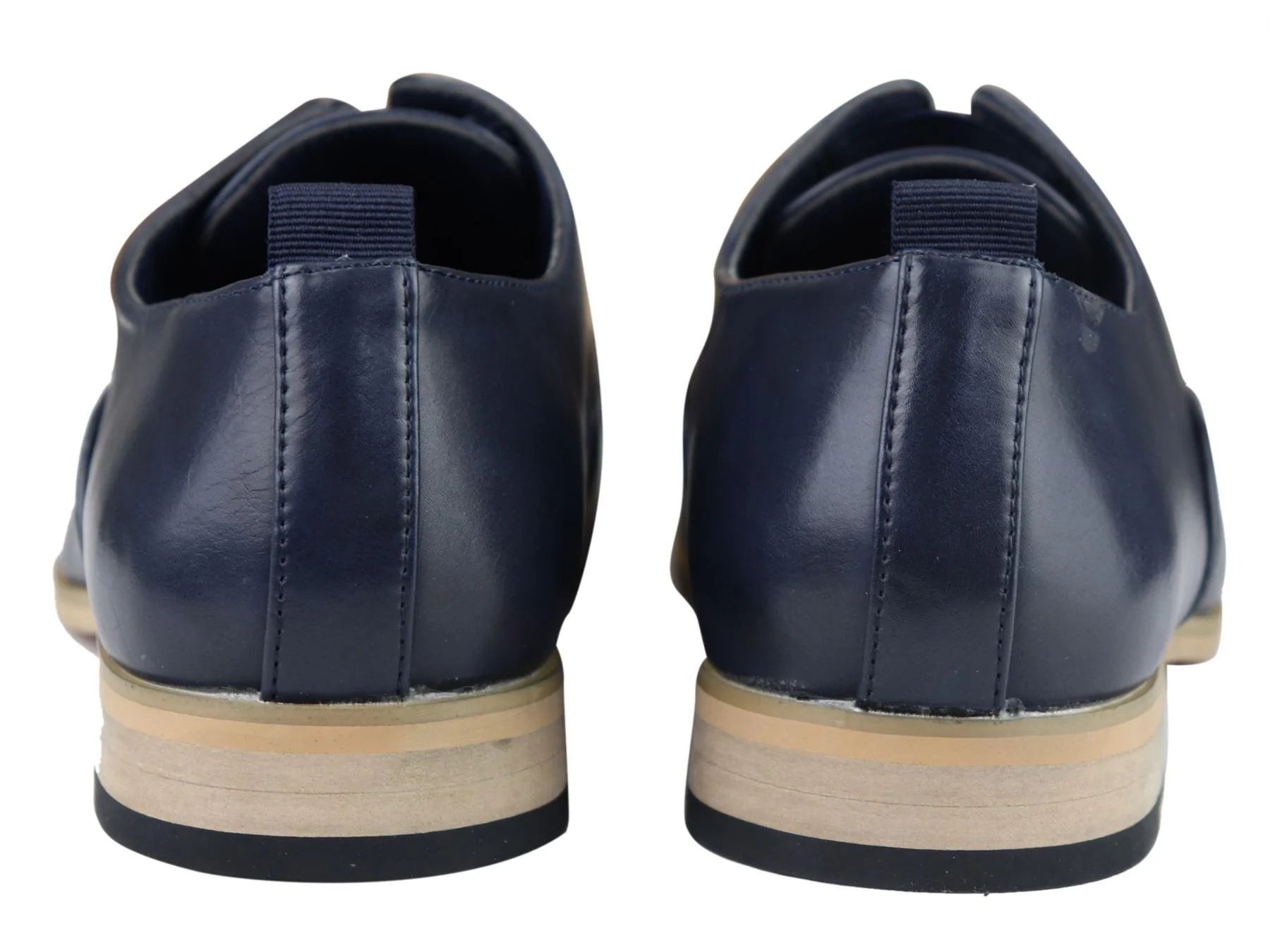 Mens Slip On Real Leather Shoes Smart Formal Navy Tan Brown Wedding Office Party