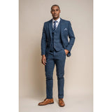 Carnegi - Men's Navy Check Tweed Blazer