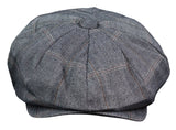 Men's 8 Panel Peaky BlindersTweed Flat Cap - Cavani Connall