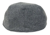 Mens Flatcap Hat Baker Boy 8 Panel Grandad Tweed Herringbone Grey Vintage