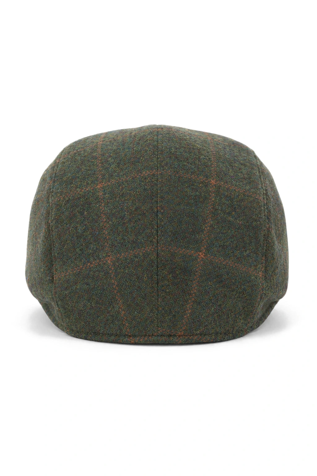 Cavani Kempson Flad Kasket - Herre Tweed Uld Ternet Bedstefarhue Vintage - Olivengrøn/Marineblå
