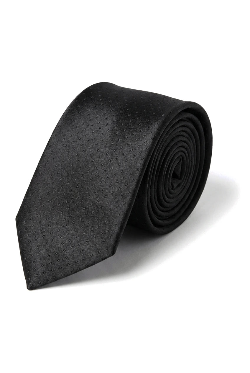 Cavani Satin Slips - Herre Matchende Satin Silkeslips Lommetørklæde & Slipsenål Polkaprikker Bryllupsgala Kontor