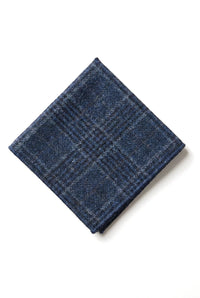 Sammenlign farve Herre Tweed Sildebensslips Lommeklud Ternet Klassisk Blå