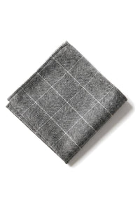 Sammenlign farve Herre Tweed Sildebensslips Lommeklud Ternet Klassisk Grå