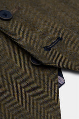 Damon - Olivengrøn dobbeltradet vest til mænd